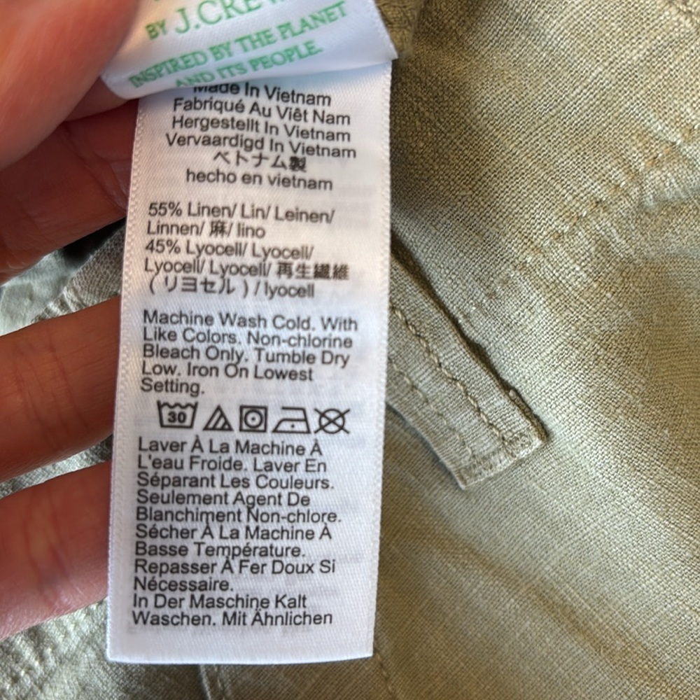J. Crew linen Kacki  Tan Pants - Picture 5 of 5